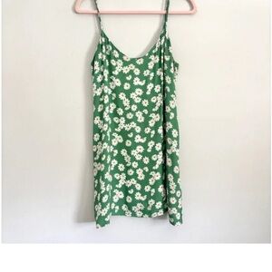 Reformation Green Floral Dress
